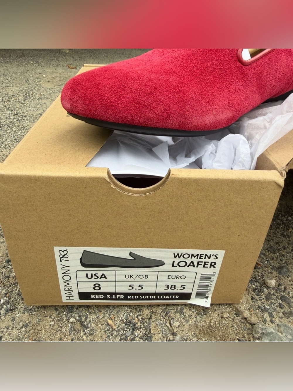 Harmony 783 grounding shoes red suede  leather loafers size 8 NEW - Picture 3 of 8